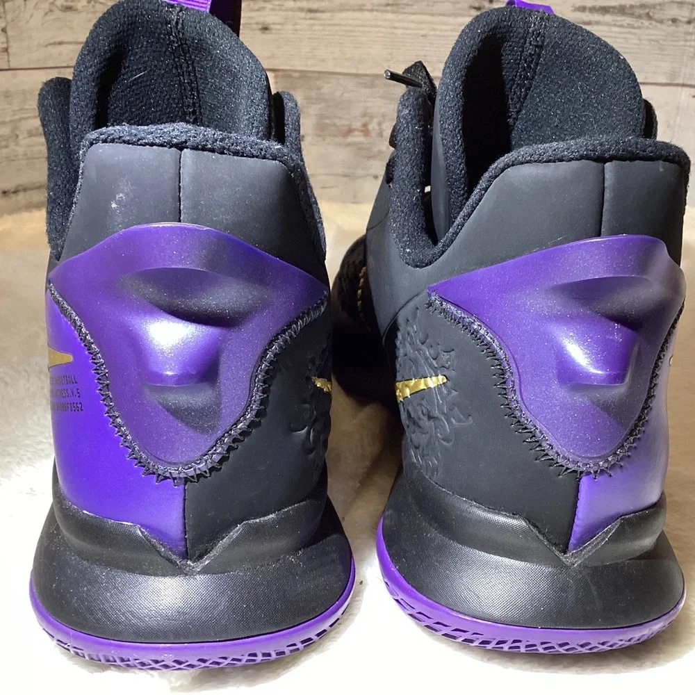 Nike Black and Purple Lebron Witness Basketball Shoes Size 11.5 - Picture 7 of 10